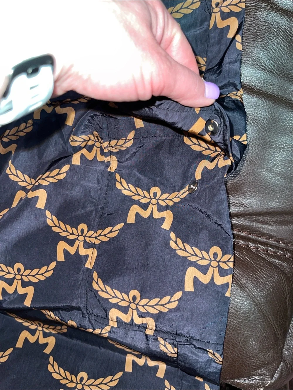MCM Lauretos Monogram Pants in Black Gold ECONYLON NWT Small S 4 6 27X32